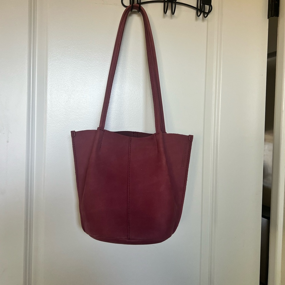 Portland Leather Maroon Shoulder Bag